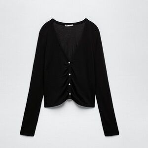 Zara Black Long Sleeve Top